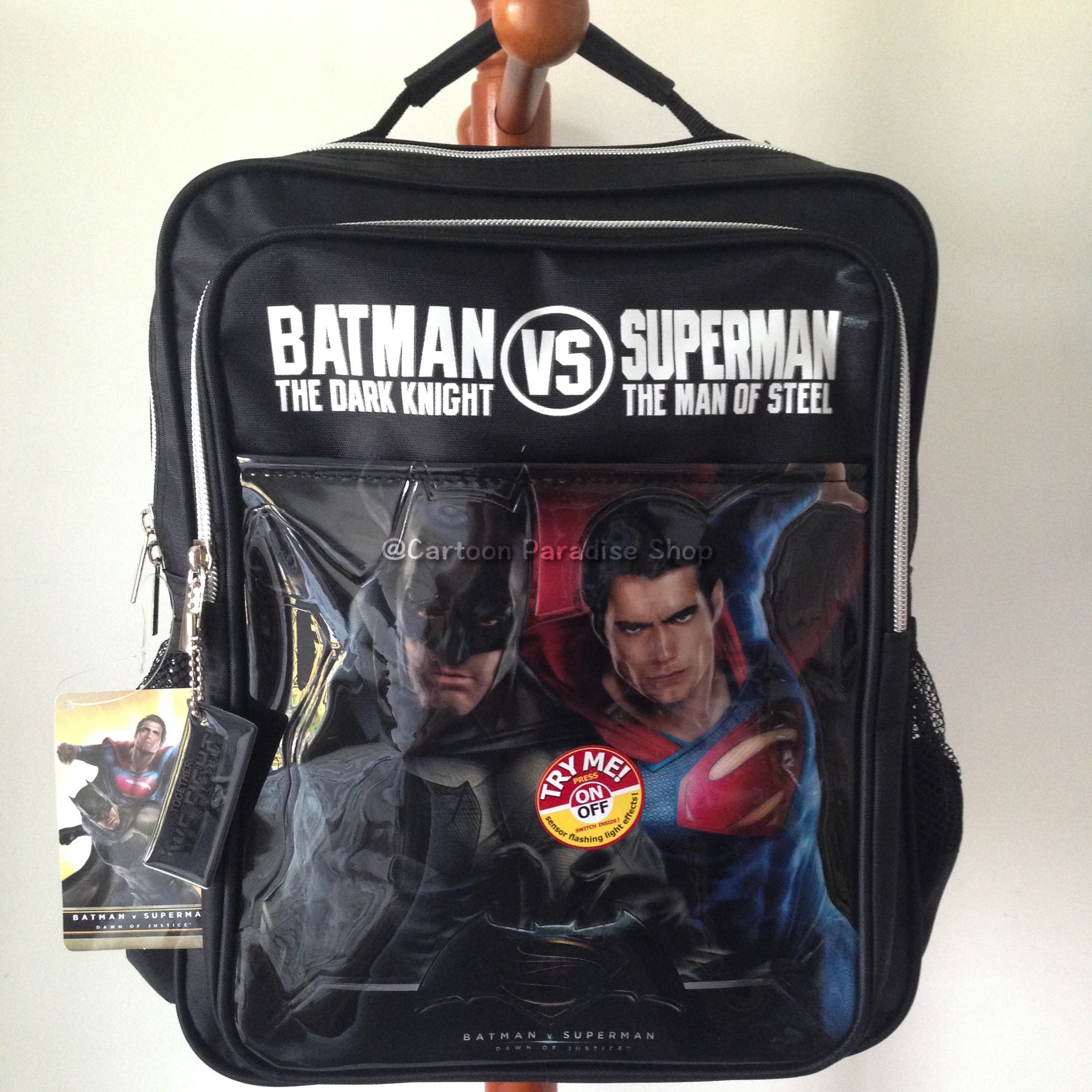 กระเป๋าเป้ 13 นิ้ว แบทแมน ซูเปอร์แมน ซุปเปอร์แมน Batman VS Superman Backpack กระเป๋าสะพาย กระเป๋านักเรียน กระเป๋าเด็ก