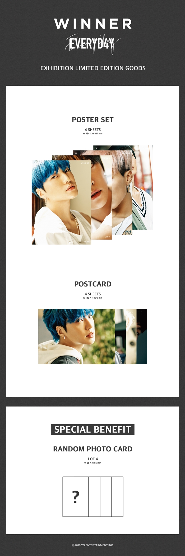 [PRE-ORDER] WINNER - POSTER SET & POSTCARD SET (EXHIBITION LIMITED EDITION)