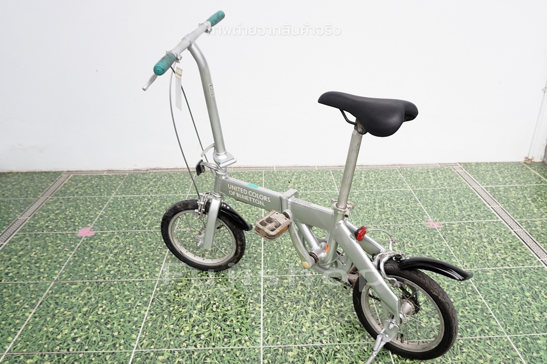 จักรยานพับได้ญี่ปุ่น - ล้อ 14 นิ้ว - ไม่มีเกียร์ - อลูมิเนียม - United Colors of Benetton - สีเงิน [จักรยานมือสอง]