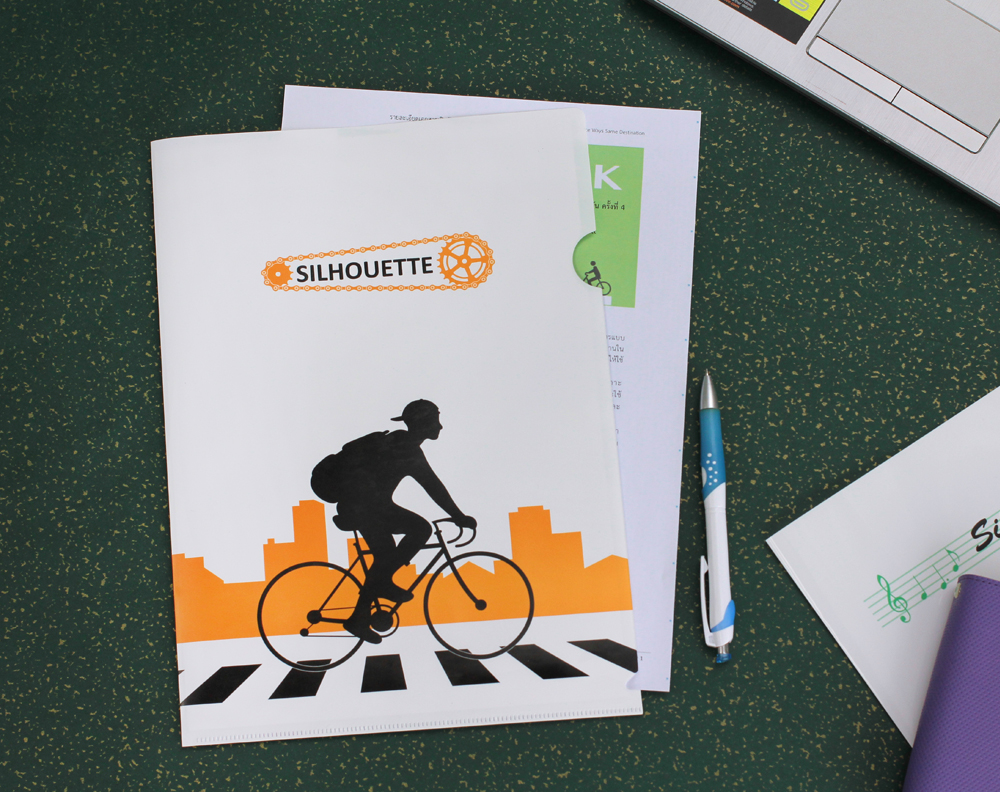 แฟ้มซอง A4 พิมพ์ลาย Silhouette