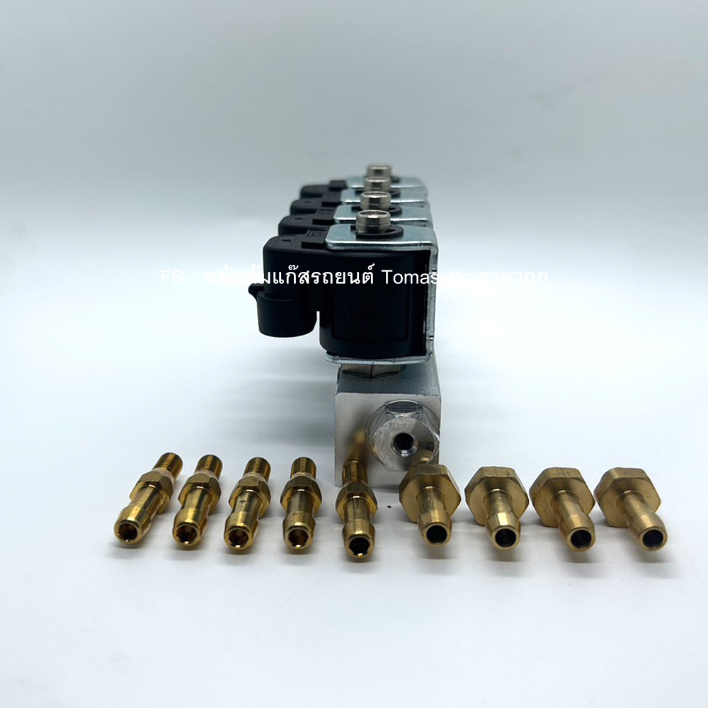 รางหัวฉีด Rail 4 สูบ (เทา) 3 โอห์ม