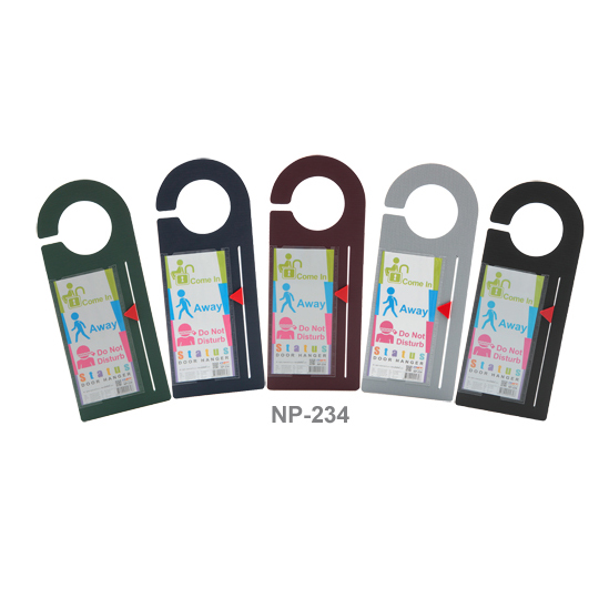 ป้ายแขวนประตู Status Door Hanger NP-234 ลายลินิน คละสีเข้ม