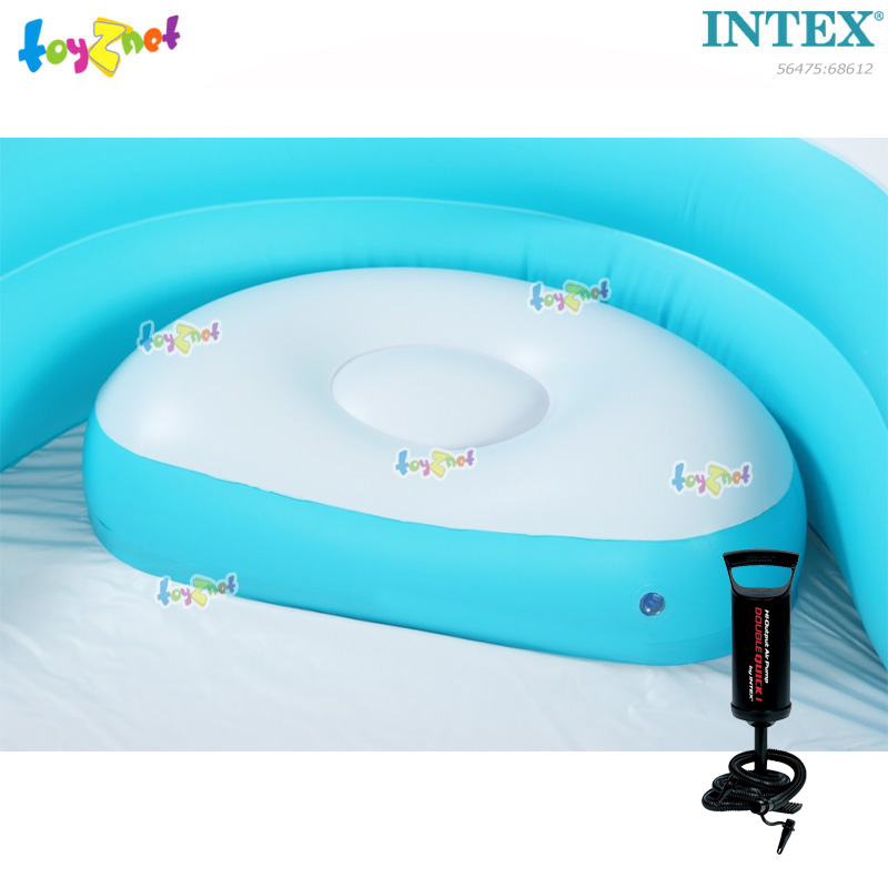 Intex Swim Center Family Lounge Pool 2.29x2.29x0.66 m Light Blue no.56475 + Double Quick I Air Pump