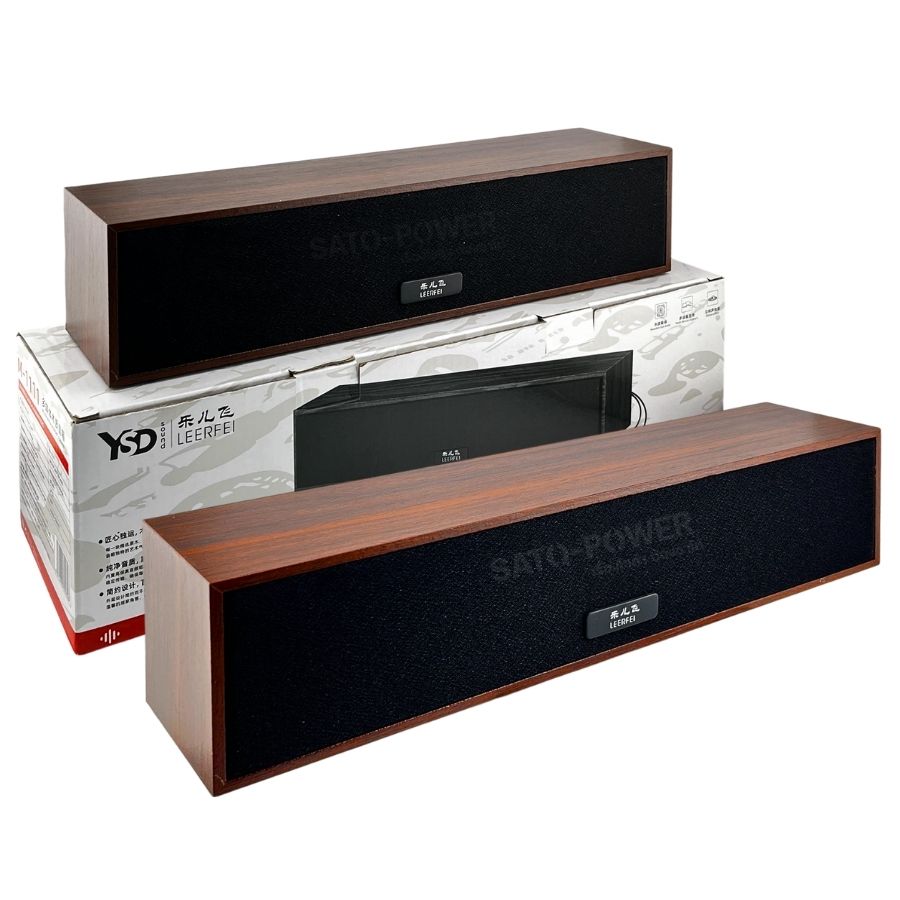 ลำโพง USB รุ่น M-1111 ลายไม้ | Multimedia Wooden Speaker ลำโพงต่อTV โทรทัศน์ คอมพิวเตอร์ PC