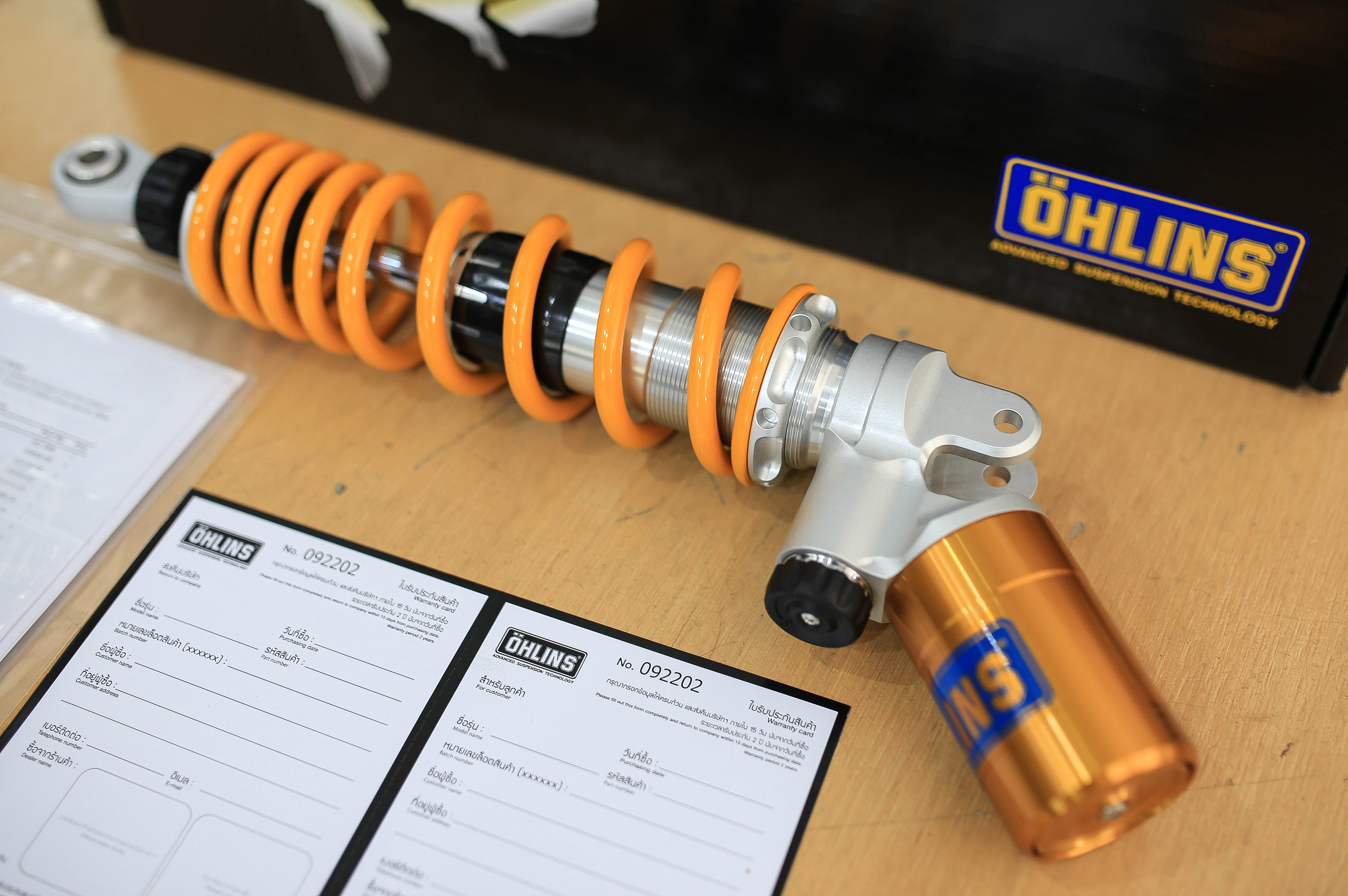 โช๊คหลัง OHLINS HO349 Rear Shock Honda GIORNO+ 2023-4 - ความสูงเท่าเดิม 320 mm มิลลิเมตร ราคา14000