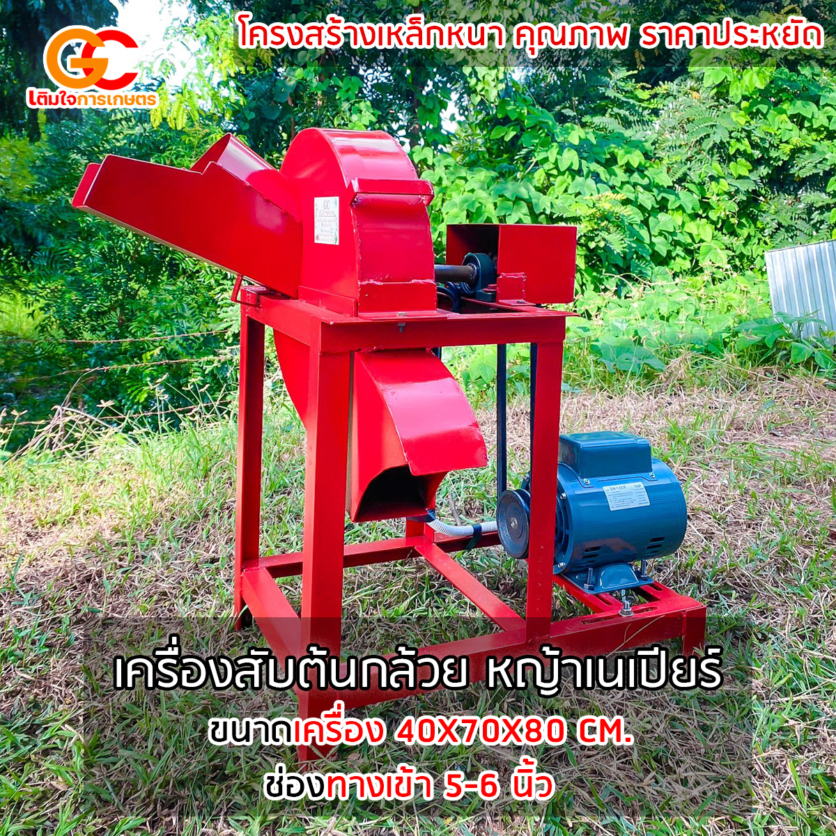 เครื่องสับต้นกล้วย เนเปียร์ กิ่งกระถิ่น พร้อมใช้งาน 1 แรง 7000 บาท ส่งฟรี
