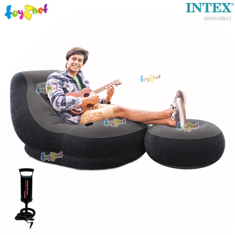Intex Ultra Lounge Grey no.68564 + DQI Air Pump