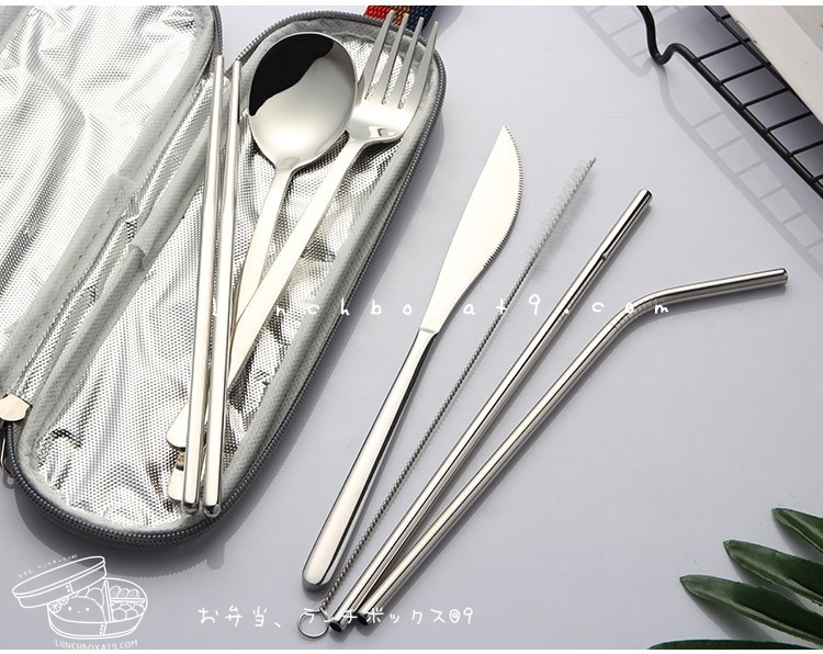 Korea Stainless Spoon Set - เซ็ตชุดช้อนส้อมเกาหลี