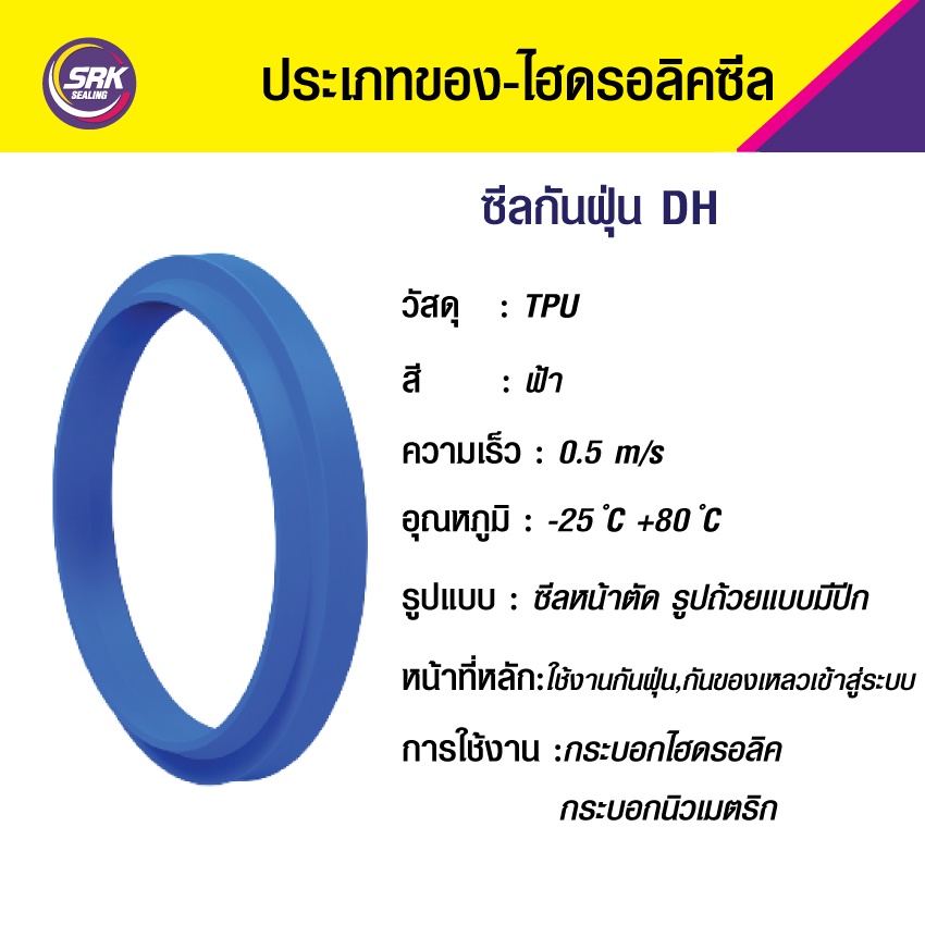 DH 20-28-4/7 ซีลกันฝุ่น , Wiper