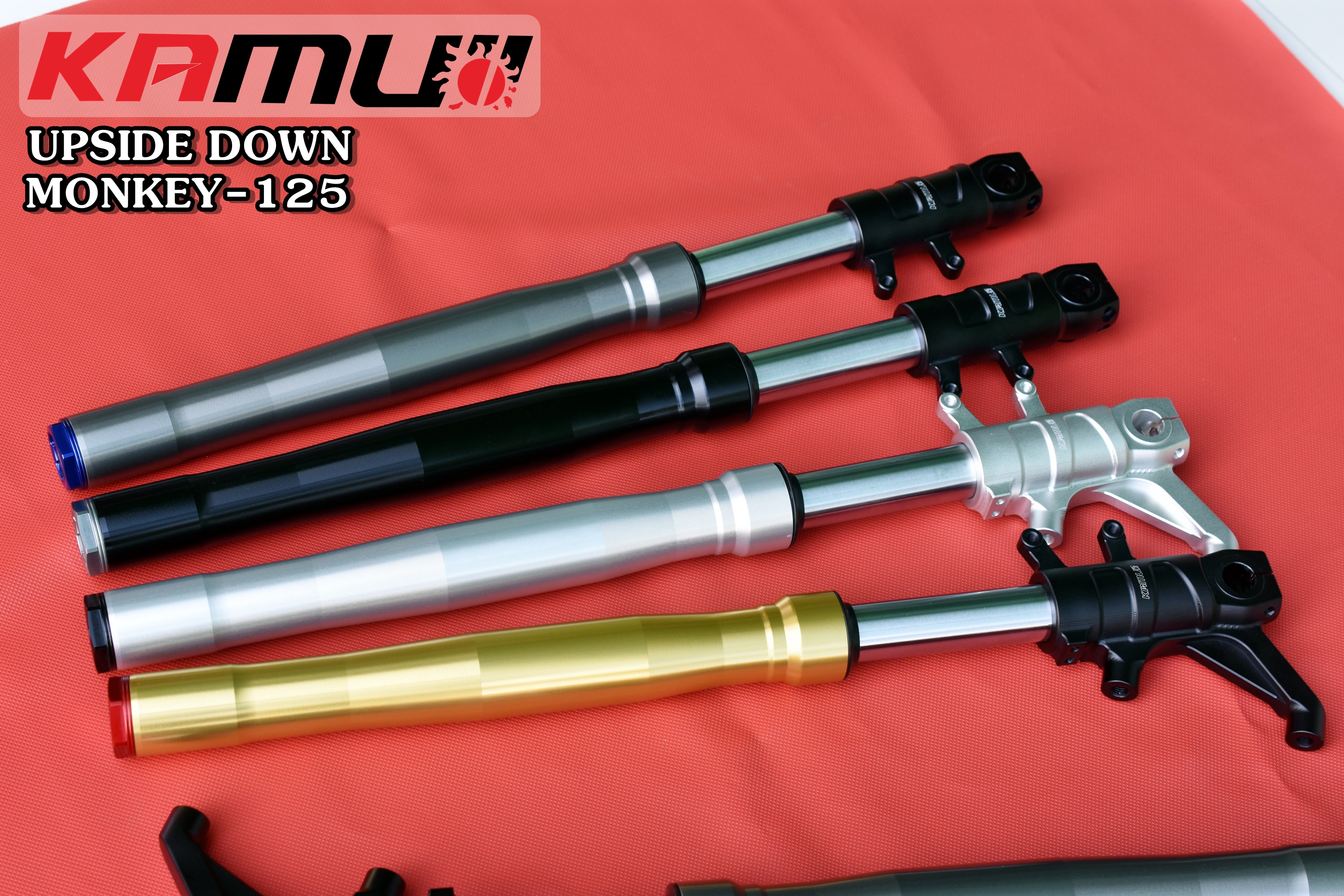 UPSIDE DOWN MONKEY-125 -หัวโช้ค CNC 3D สำหรับปั๊ม BREMBO 4 POT 100 มิล.
