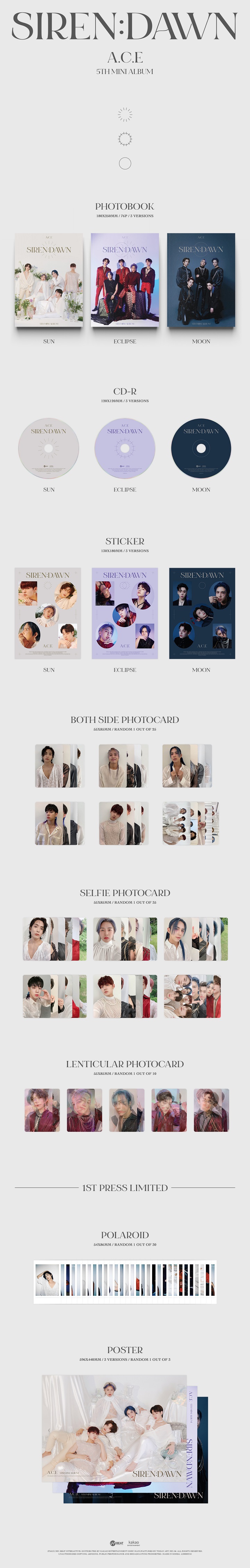 [PRE-ORDER] A.C.E - 5th Mini Album "SIREN : DAWN"