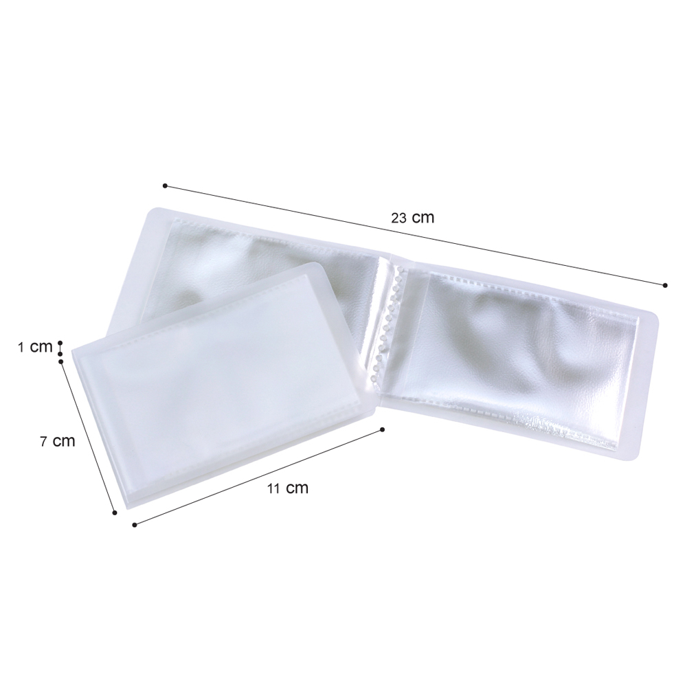 Card Book 12 Pockets Transparent Color Covers