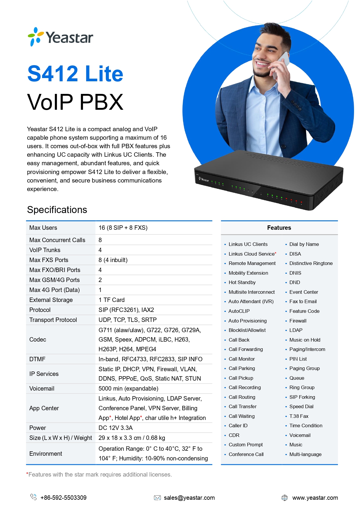 Yeastar S412 IP PBX