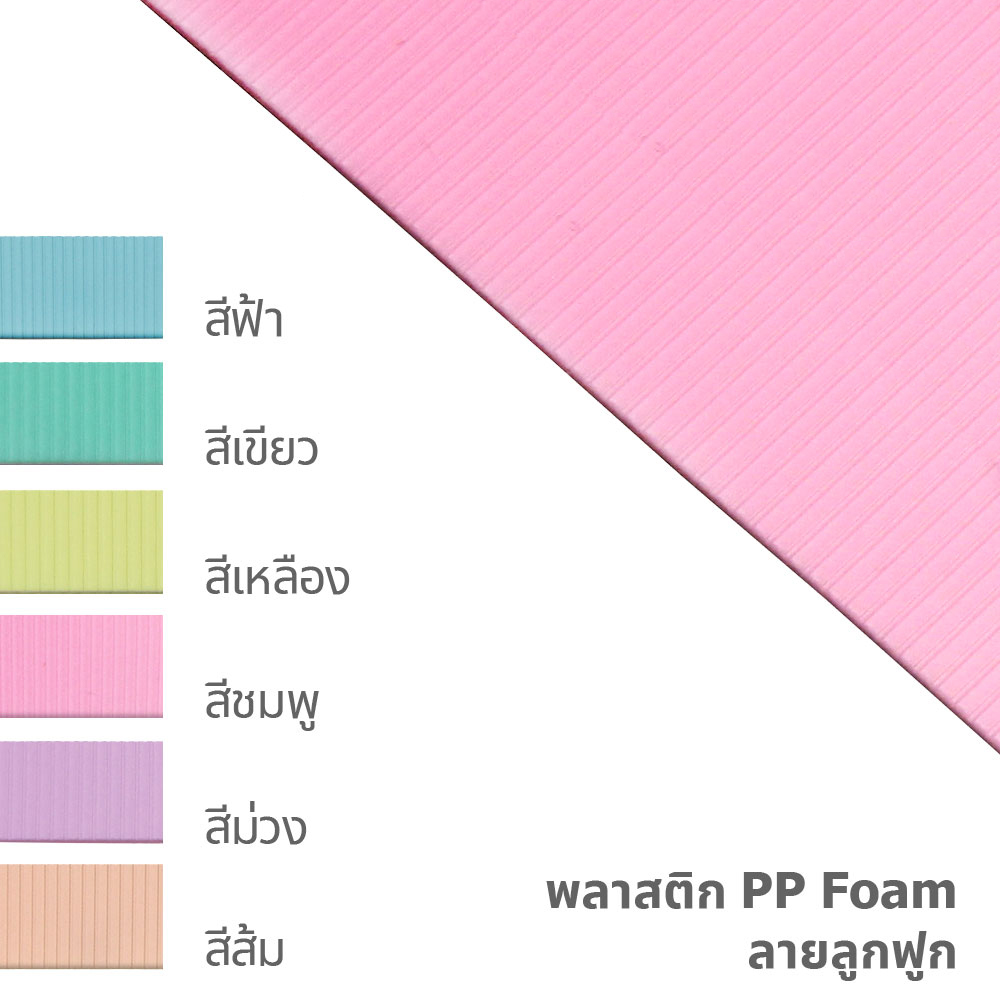 BX-012 ผลิตจากพลาสติกพีพีโฟม ปั๊มลายลูกฟูก