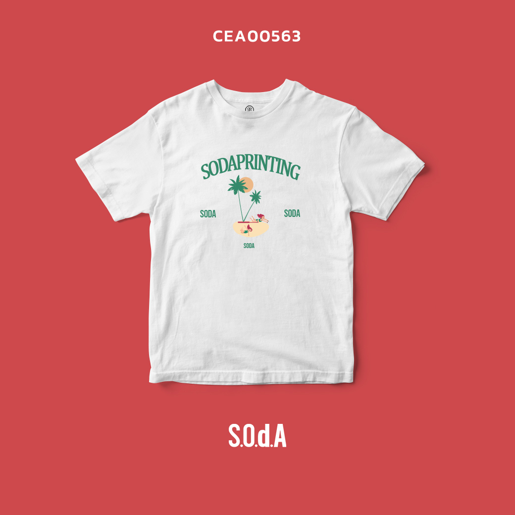 เสื้อยืด พิมพ์ลาย S.O.d.A On The Beach รหัส CEA00563 #เสื้อยืด #SOdA #SHOPTER