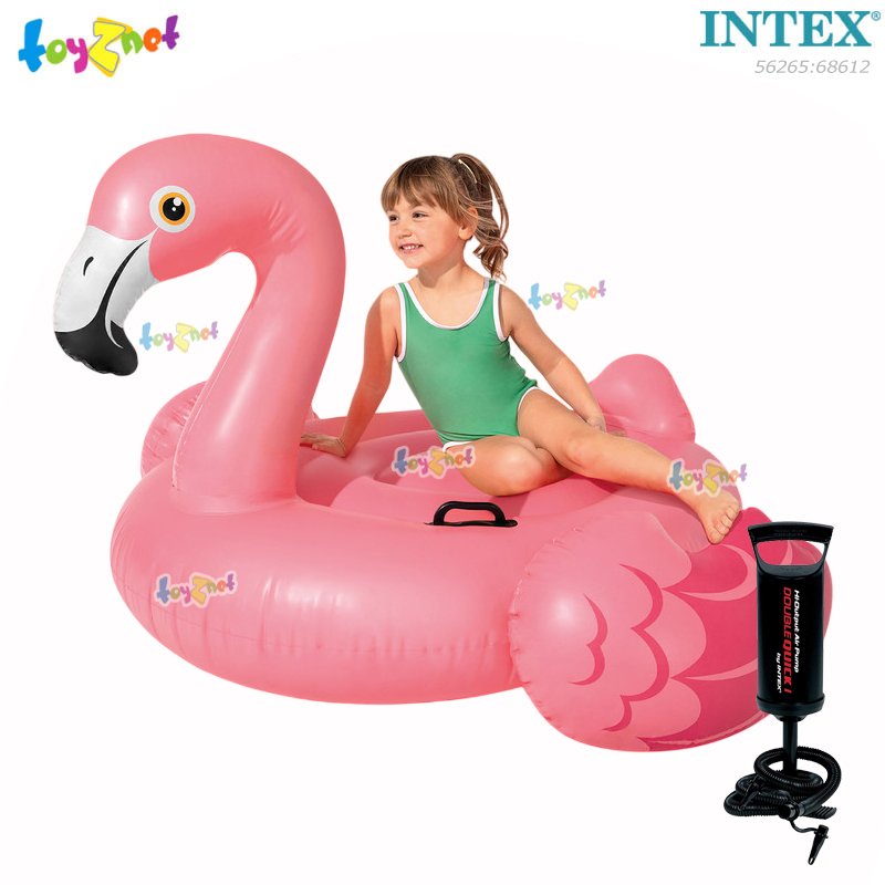 Intex Flamingo Ride-On 1.42x1.37x0.97 m no.57558 + DQI Air Pump
