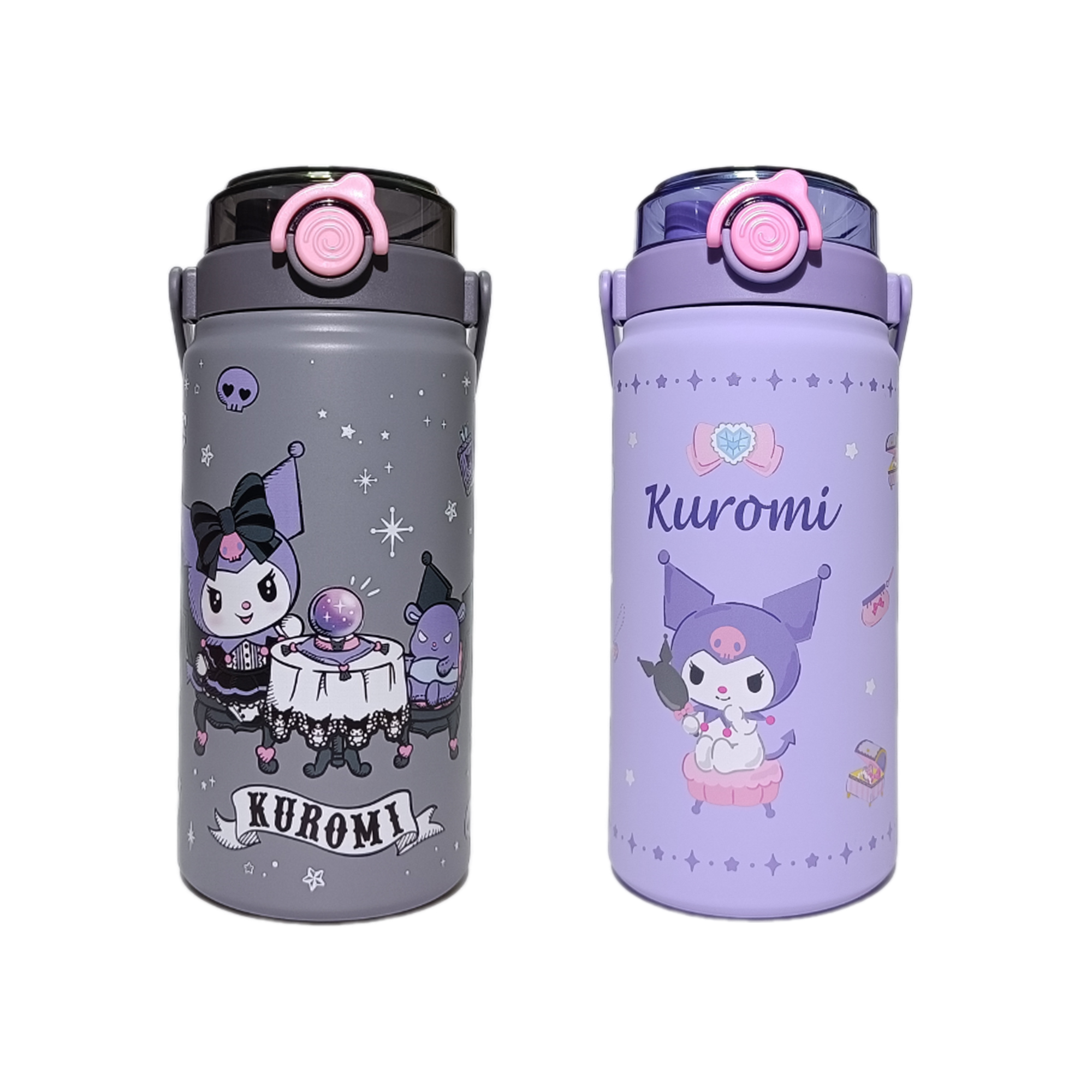 Flask Vacuum 1000 ml Sanrio Stainless Steel Cup with Straw กระติกน้ำเก็บความเย็นสแตนเลส ลายการ์ตูนซานริโอ ขนาด 1000 มล. เฮลโลคิตตี้ แก้วเยติ