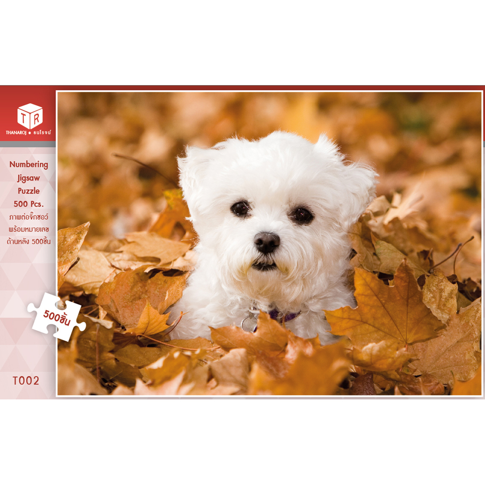 Jigsaw Puzzle ตัวต่อจิ๊กซอว์ 500 ชิ้น T002 Animals สัตว์ Poodle Dog Puppy รูปหมาพูเดิล MagicLand6