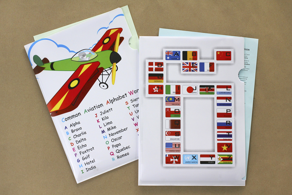 แฟ้มซอง A4 พิมพ์ลาย Flag-Words