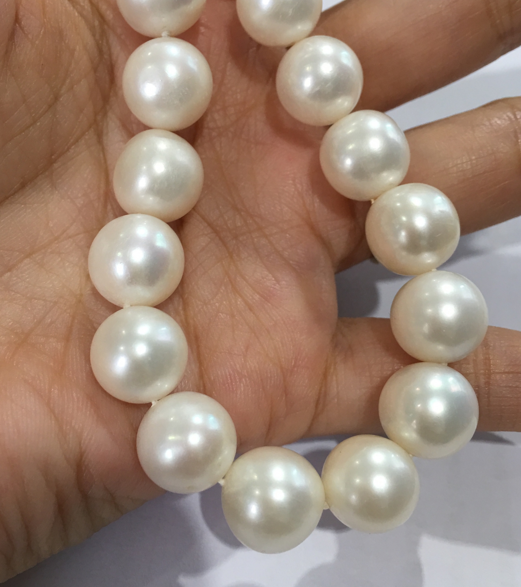 สร้อยคอไข่มุกแท้ 10.5-11.5 มิล มุกขนาดใหญ่ สีขาว