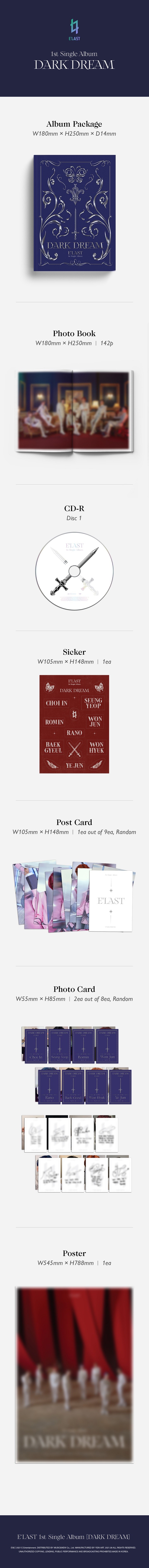 [PRE-ORDER] E'LAST - 1st Single Album "DARK DREAM"