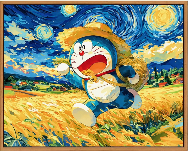 doraemon-1105 *สินค้าหมด* ชุดปักครอสติช ลายโดราเอมอน (ปักเต็มผืนผ้า ไม่มีเดินเส้น ผ้า11CTพิมพ์ลาย ปัก 3 เส้นเล็ก) ขนาด 50*40 ซม.ผ้าครอสติช 11CTพิมพ์ลายปักบนผ้า ไหมคอตตอน 30 สี ผังลาย เข็ม