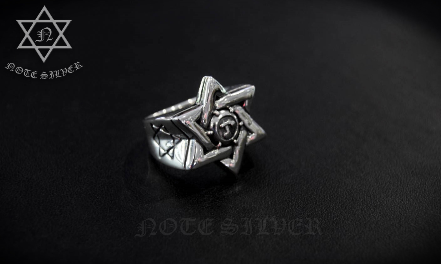 แหวนเงินแท้ ดาว 6 แฉก (รุ่นเล็ก) ฝังหัวนโม Star of David Sterling Silver 9252704