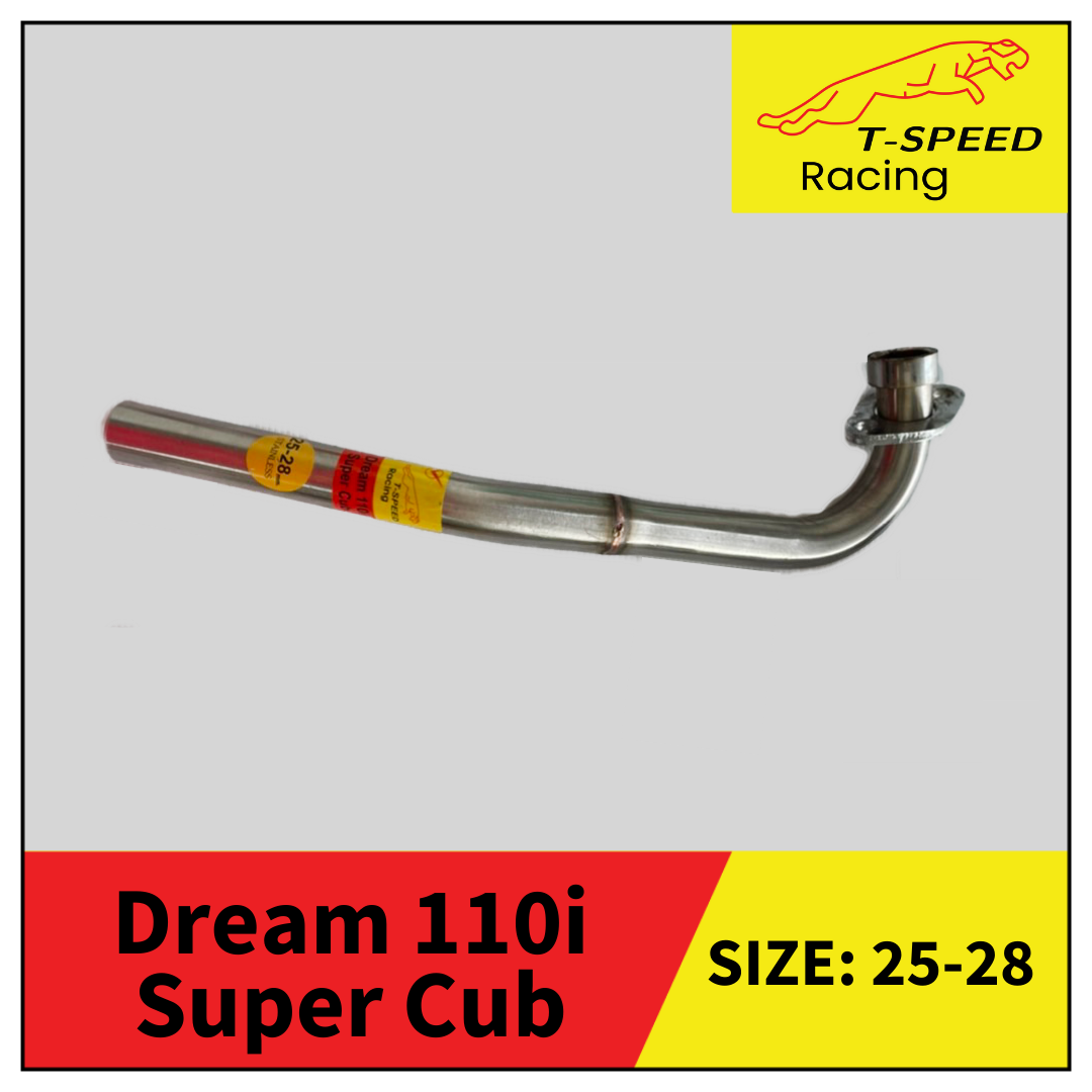 คอท่อ Honda Dream 110i SuperCub 🔩 Stainless steel แท้ เกรด 304 หนา: 1.2 มิลลิเมตร Size 22-25 m.m. ราคา 250 บาท Size 25 m.m. ราคา 250 บาท Size 25-28 m.m. ราคา 350 บาท Size 25-28 m.m.+สปริง ราคา 350 บาท Size 28 m.m. ราคา 300 บาท
