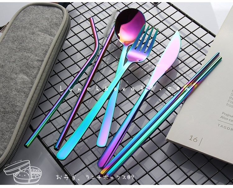 Korea Stainless Spoon Set - เซ็ตชุดช้อนส้อมเกาหลี