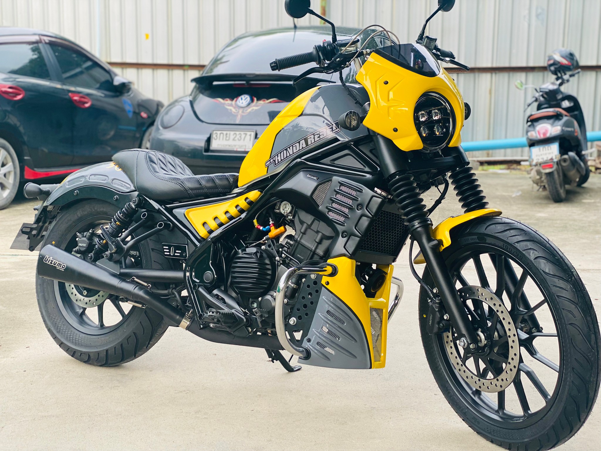 แคชบาร์ Rebel 300 V.2 Motolordd สีดำ 3500 โครเมี่ยม 3700