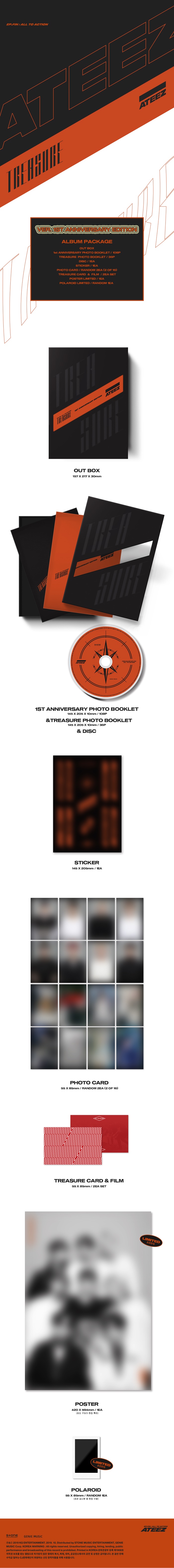 [PRE-ORDER] ATEEZ - 1st Album "TREASURE EP.FIN : ALL TO ACTION" (1st Anniversary Edition)