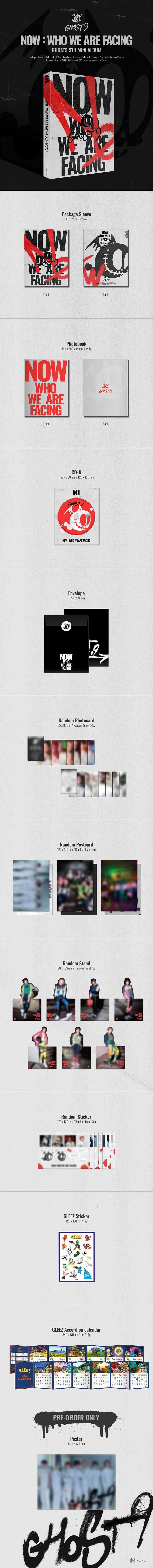 [PRE-ORDER] GHOST9 - 5th Mini Album "NOW : WHO WE ARE FACING"