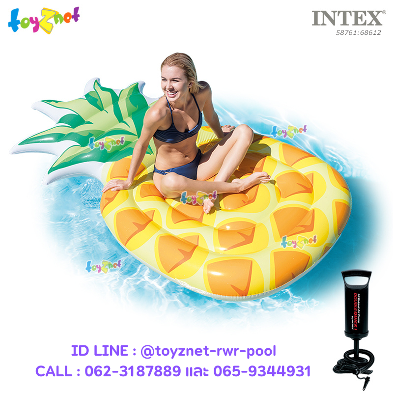 Intex Pineapple Mat 2.16x1.24 m. no.58761 + DQI Air Pump