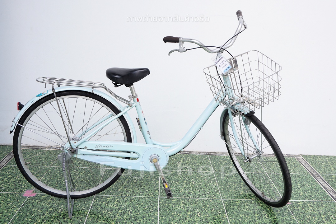 จักรยานแม่บ้านญี่ปุ่น - ล้อ 26 นิ้ว - ไม่มีเกียร์ - อลูมิเนียม - Bridgestone - สีฟ้า [จักรยานมือสอง]