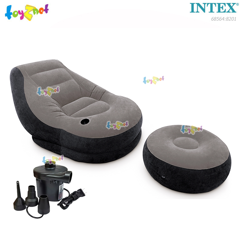Intex Ultra Lounge Grey no.68564 + Electric Air Pump