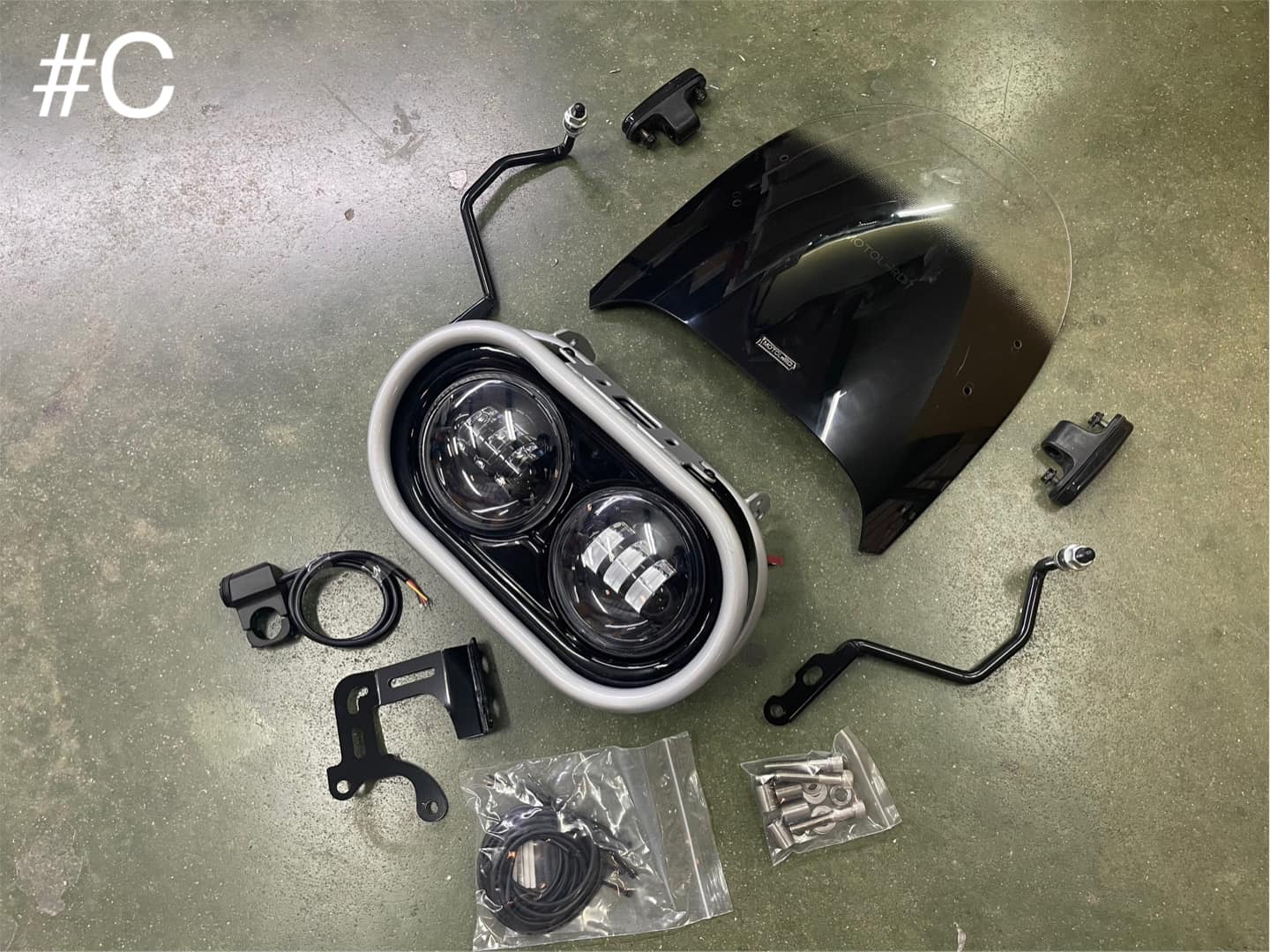 ไฟหน้า CUSTOM CT125 MOTOLORD แบบ A-6500 B-5900 C-7000 D-6400