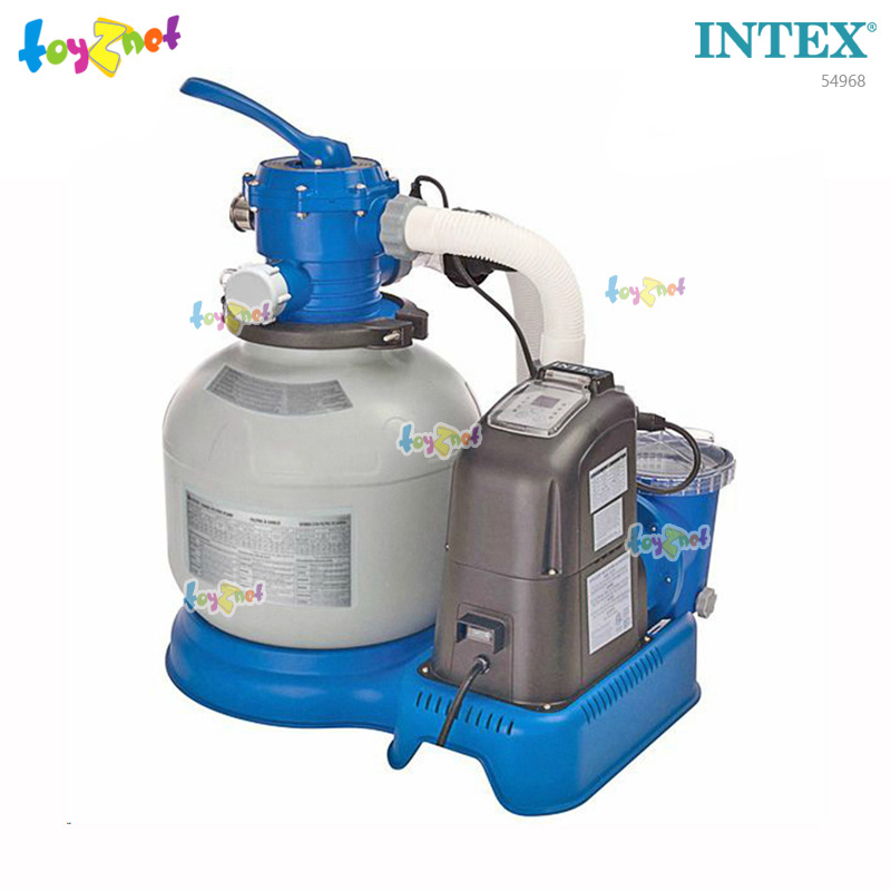 Intex 18ft 8in Wood-Grain Pool Set w/Sand-Saltwater System (5.69 x 1.35 m.) No.54968