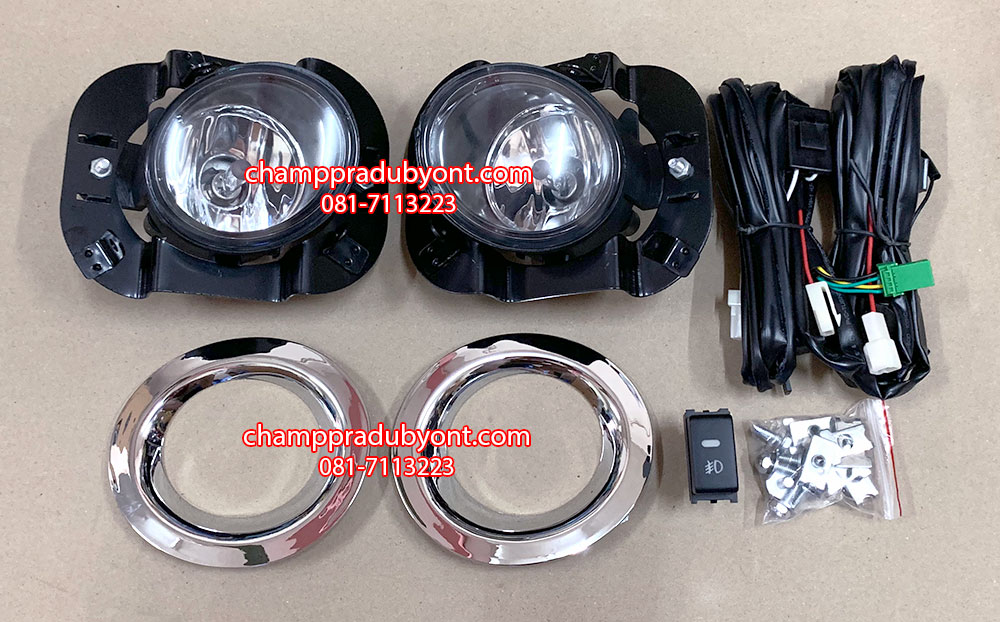 ไฟตัดหมอก สปอร์ตไลท์ NISSAN MARCH 2010-2012 ขอบโครเมี่ยม