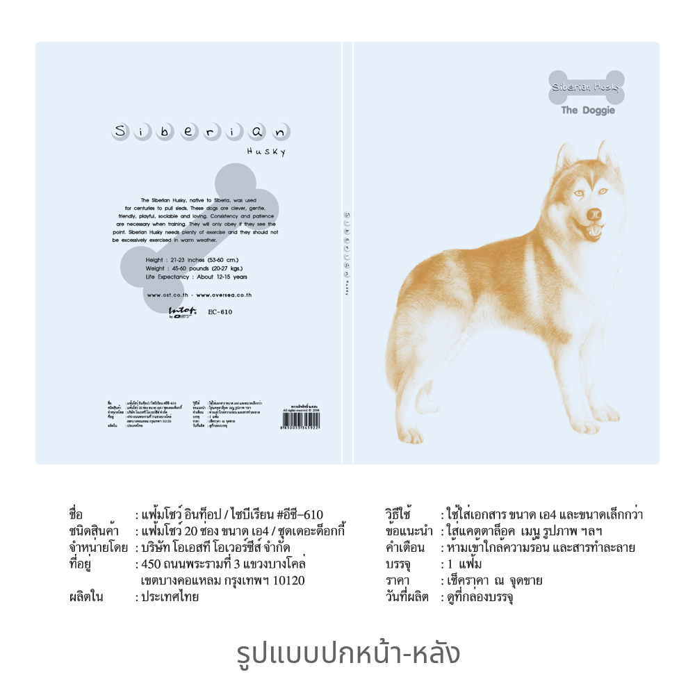 แฟ้มแคตตาล็อก A4 ปกลาย The Dog