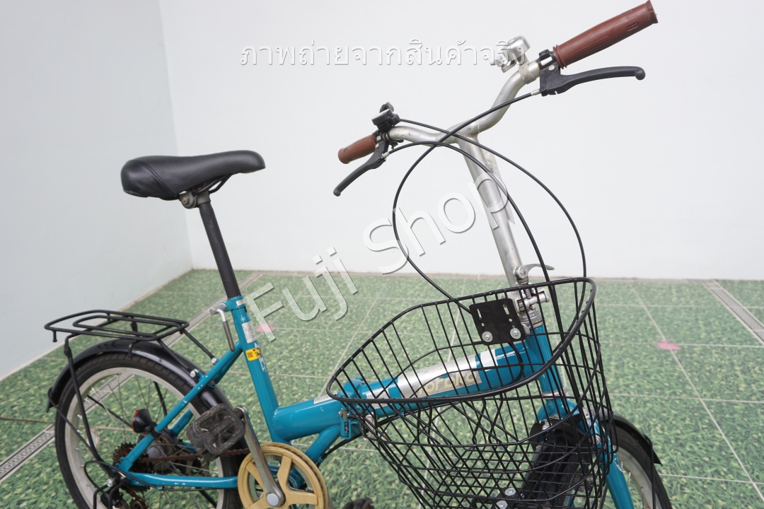 จักรยานพับได้ญี่ปุ่น - ล้อ 20 นิ้ว - มีเกียร์ - สีฟ้า [จักรยานมือสอง]