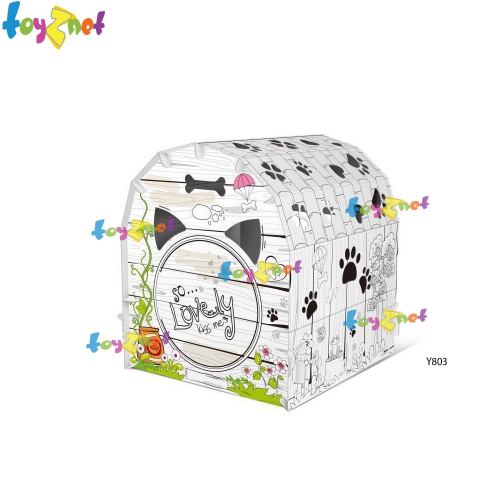 Toyznet ส่งฟรี บ้านสุนัข กระดาษแข็ง ระบายสี รุ่น Y803