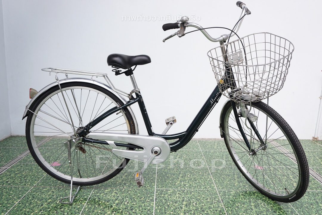 จักรยานแม่บ้านญี่ปุ่น - ล้อ 26 นิ้ว - ไม่มีเกียร์ - อลูมิเนียม - Alouette - สีเขียว [จักรยานมือสอง]