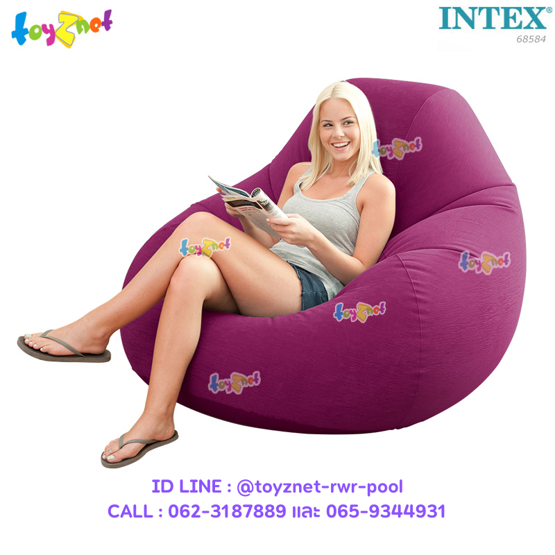 Intex Deluxe Beanless Bag Chair - Royal Grape 1.22x1.27x0.81 m. no.68584