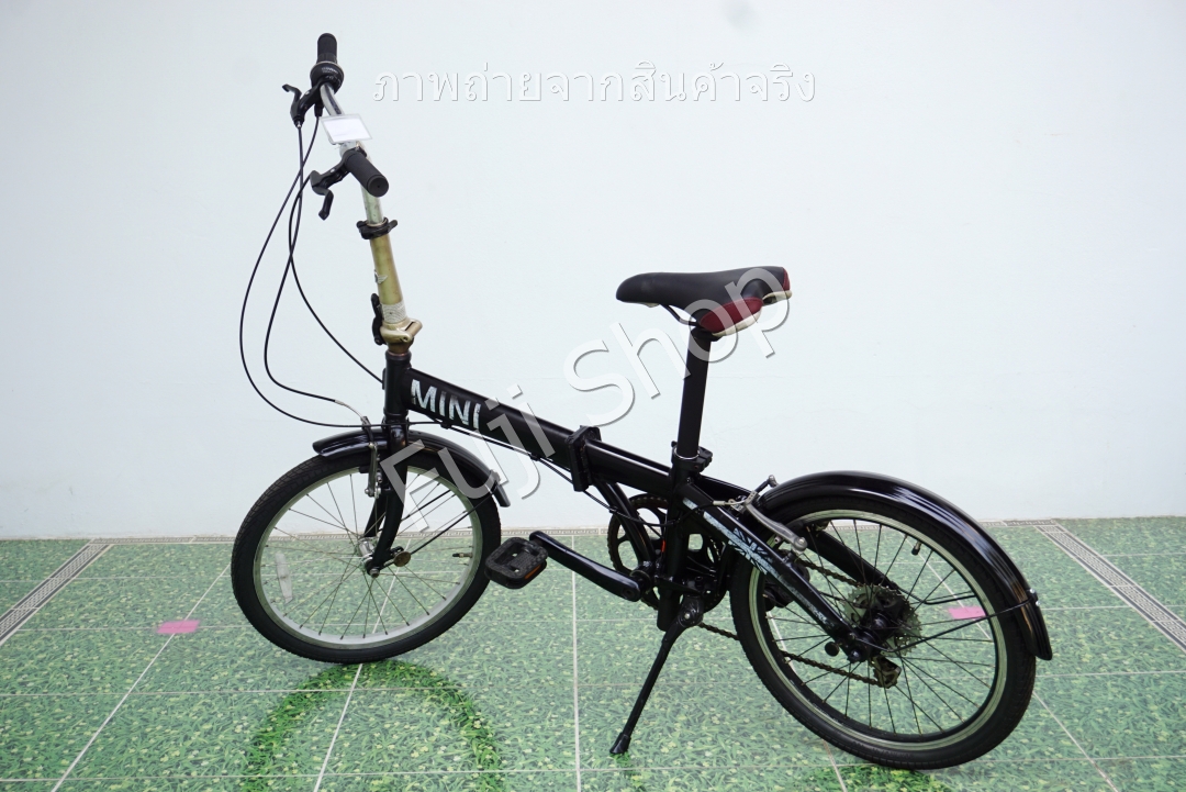 จักรยานพับได้ญี่ปุ่น - ล้อ 20 นิ้ว - มีเกียร์ - อลูมิเนียม - Mini Cooper - สีดำ [จักรยานมือสอง]