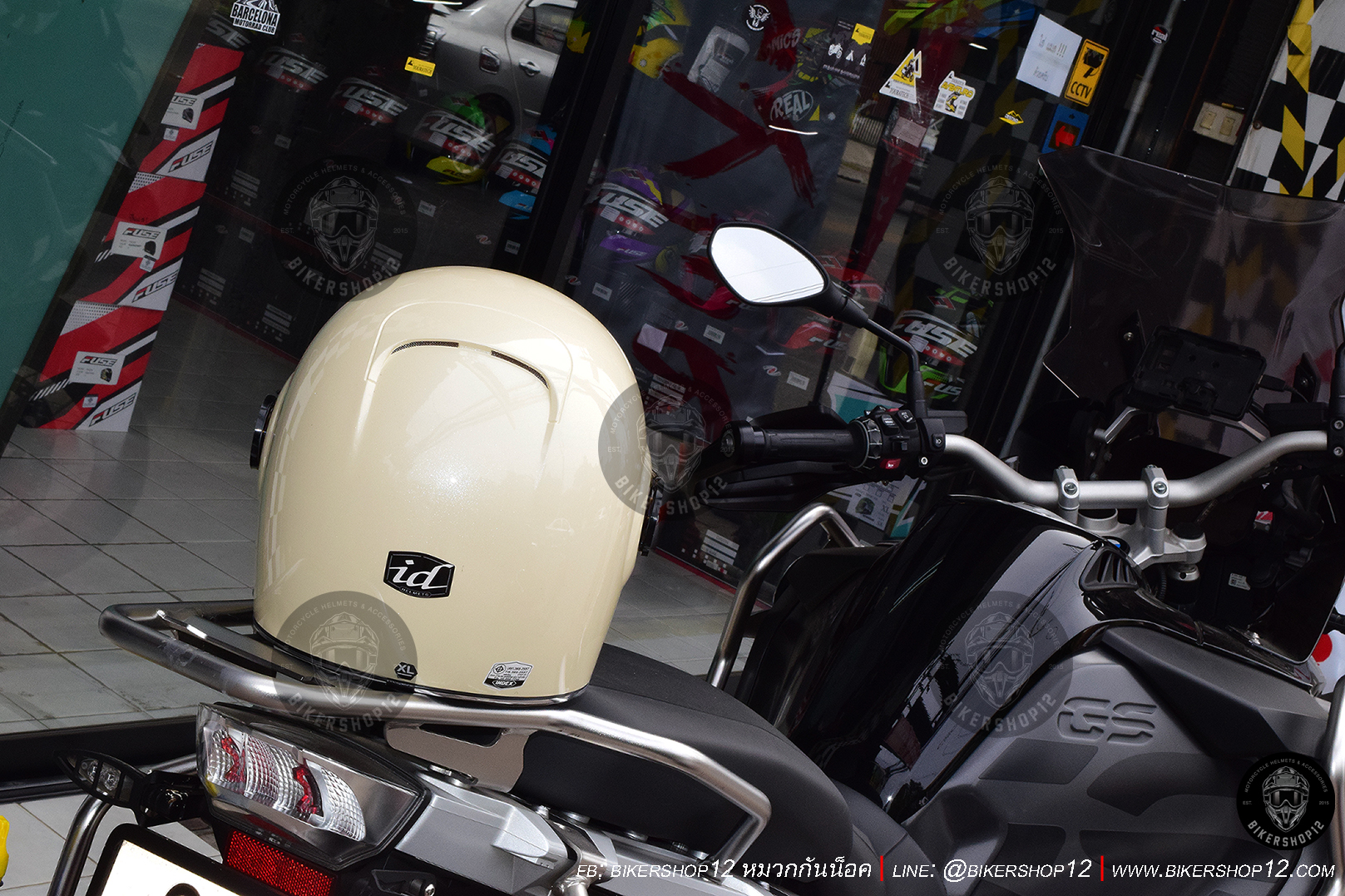 หมวกกันน็อค ID Rocket ครีม