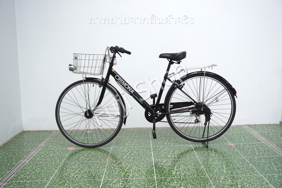 จักรยานแม่บ้านญี่ปุ่น - ล้อ 27 นิ้ว - มีเกียร์ - สีดำ [จักรยานมือสอง]