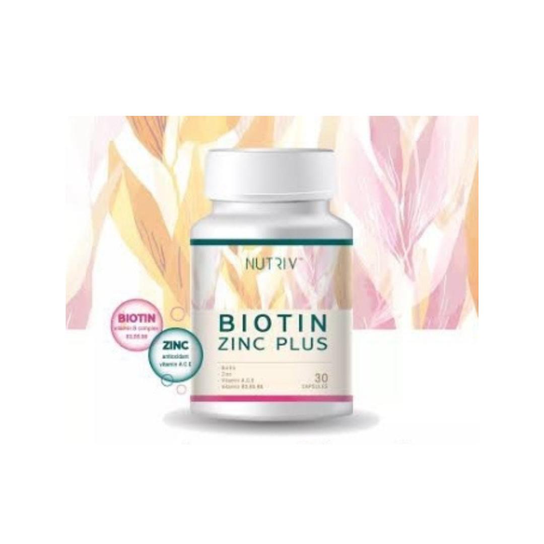 NUTRIV BIOTIN ZINC PLUS นูทรีฟ ไบโอติน ซิงค์ พลัส 30S.