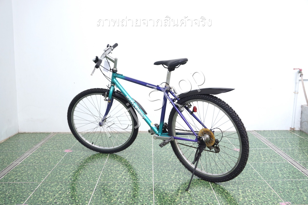 จักรยานเสือภูเขาญี่ปุ่น- ล้อ 26 นิ้ว - มีเกียร์ - โครโมลี่ - Bridgestone - สีเขียว [จักรยานมือสอง]