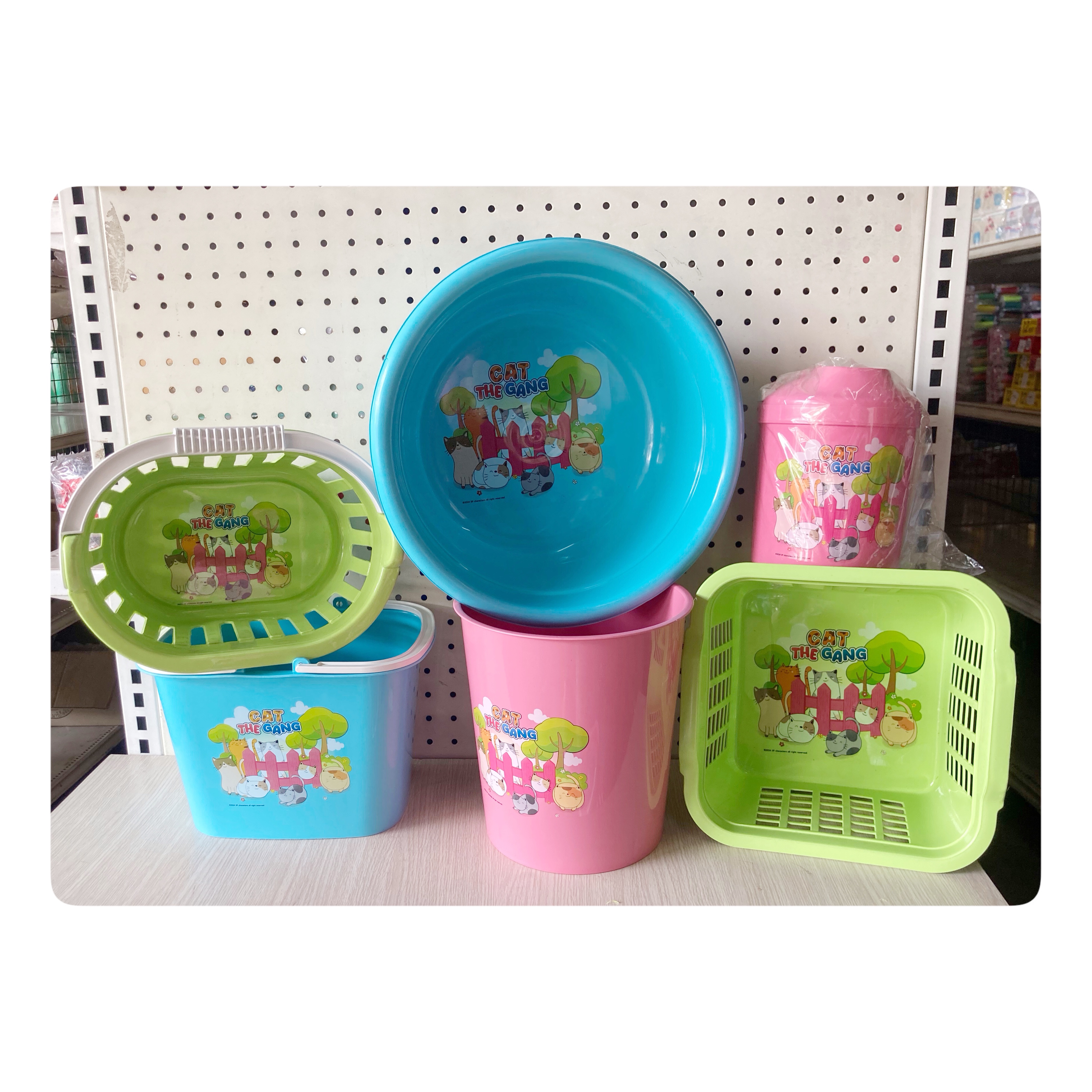 125 ตะกร้าเหลี่ยม PB-125(25*24*13ซม) ลาย แมว