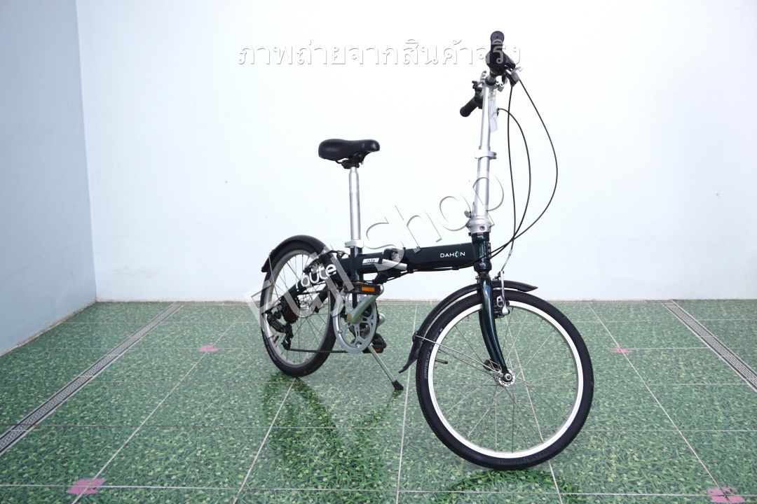 จักรยานพับได้ญี่ปุ่น - ล้อ 20 นิ้ว - มีเกียร์ - อลูมิเนียม - Dahon Route - สีเขียว [จักรยานมือสอง]